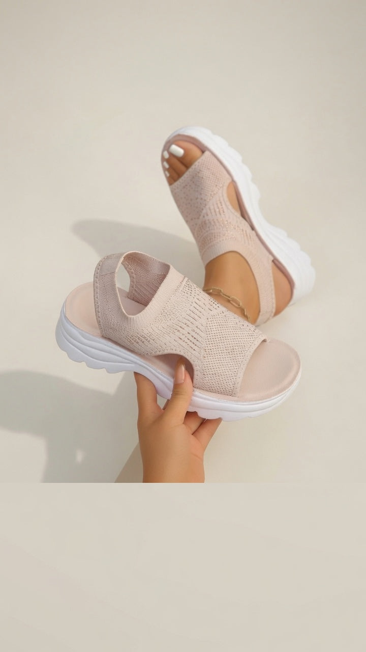 Alejandra│ Sandalias de plataforma para mujer de malla transpirable