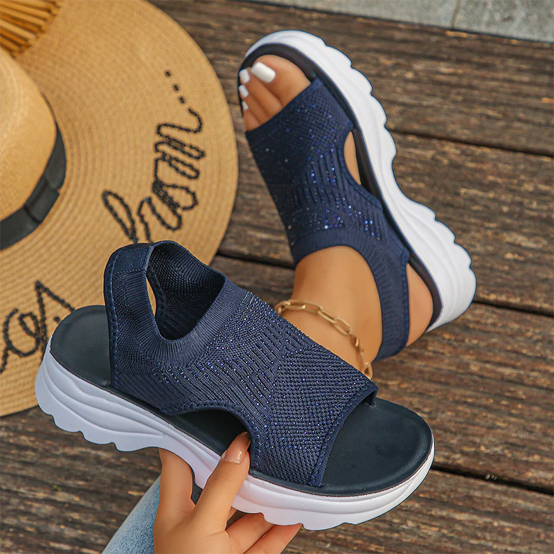 Alejandra│ Sandalias de plataforma para mujer de malla transpirable