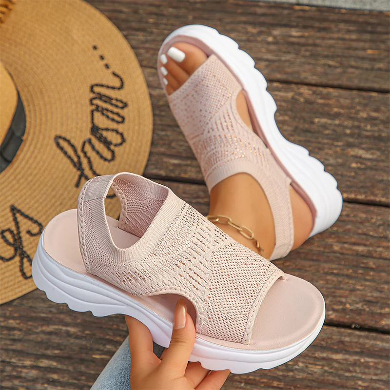 Alejandra│ Sandalias de plataforma para mujer de malla transpirable